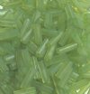 50g 10x3mm Matte Green Tile Beads
